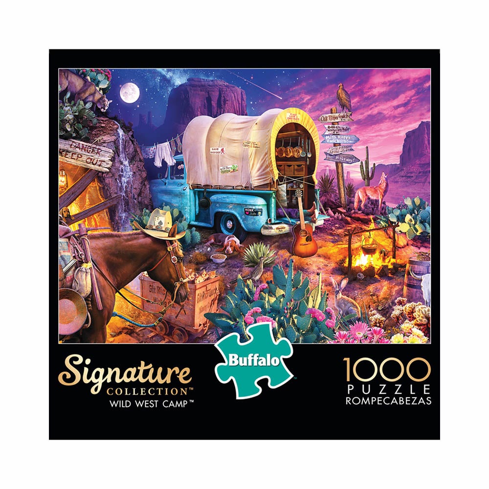 Buffalo 1000pc Puzzle - Signature Collection - Wild West Camp-TCG Nerd Main image