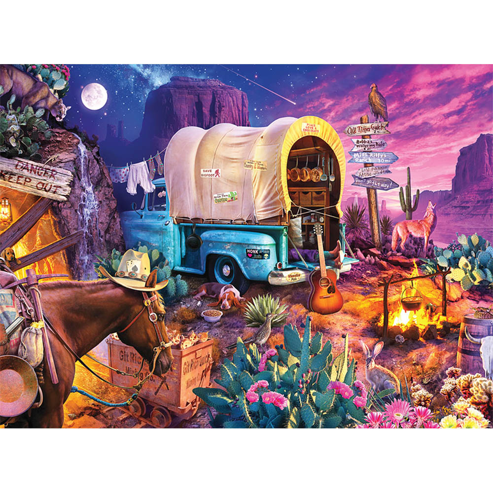 Buffalo 1000pc Puzzle - Signature Collection - Wild West Camp Secondary image