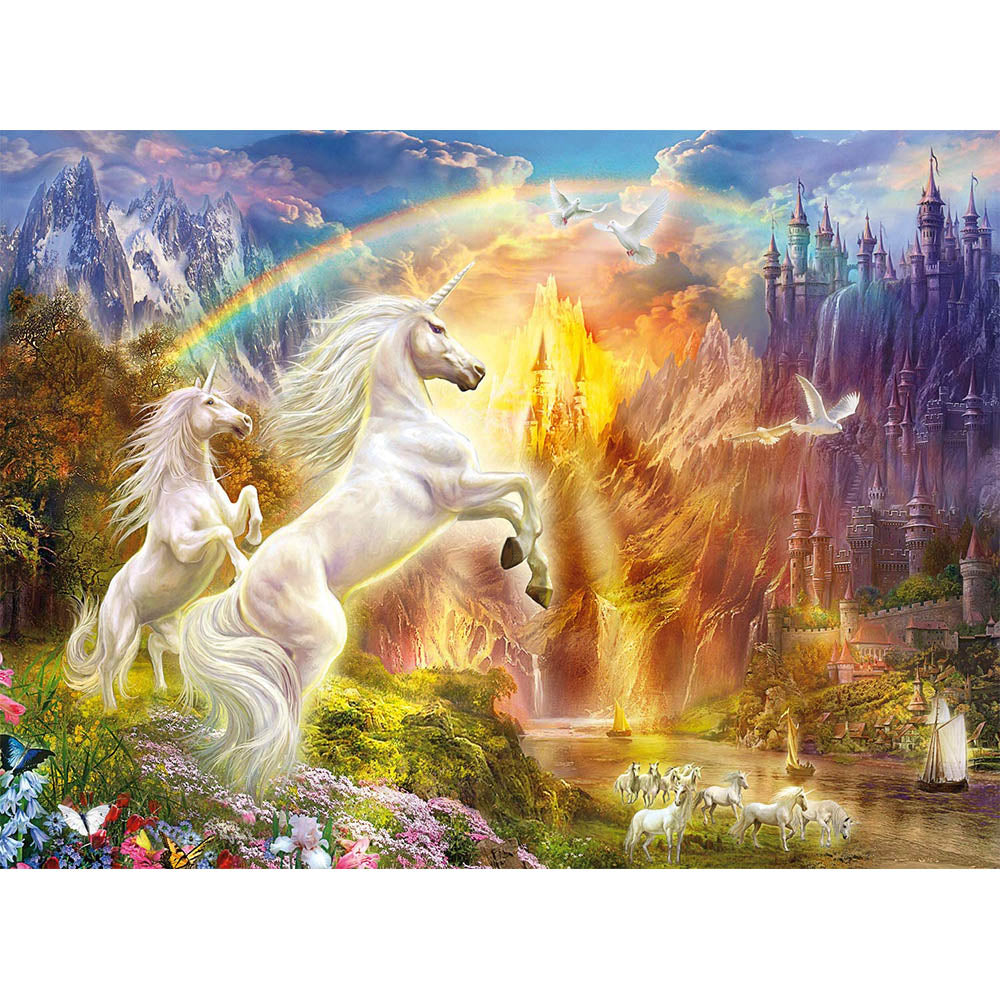 Buffalo 1000pc Puzzle - Special Effects Glitter Edition - Unicorn Sunset Secondary image