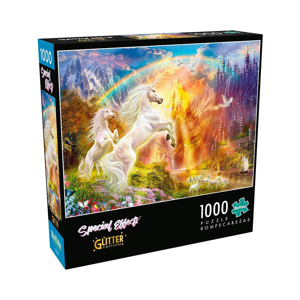 Buffalo 1000pc Puzzle - Special Effects Glitter Edition - Unicorn Sunset