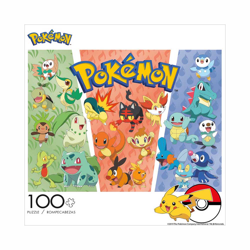 Buffalo 100pc Puzzle - Pokemon - Starter Pokemon-TCG Nerd Main image