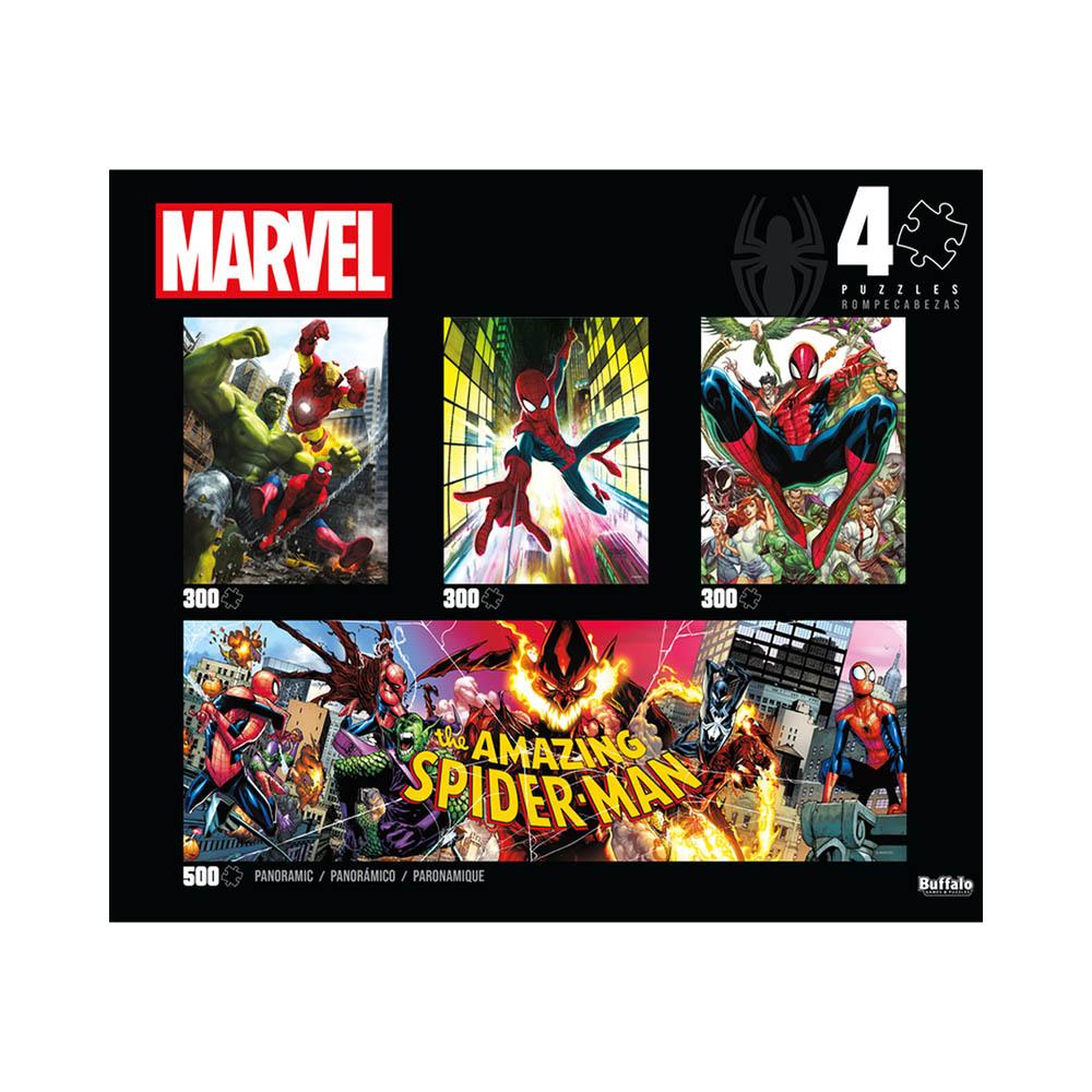 Buffalo 4in1 Multipack Puzzle - Marvel Spiderman-TCG Nerd Main image