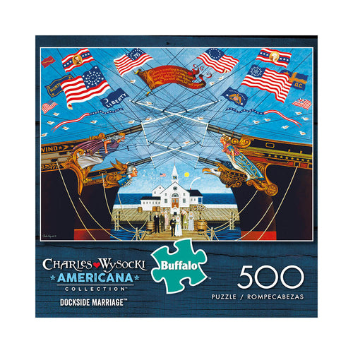 Buffalo 500pc Puzzle - Charles Wysocki - Dockside Marriage