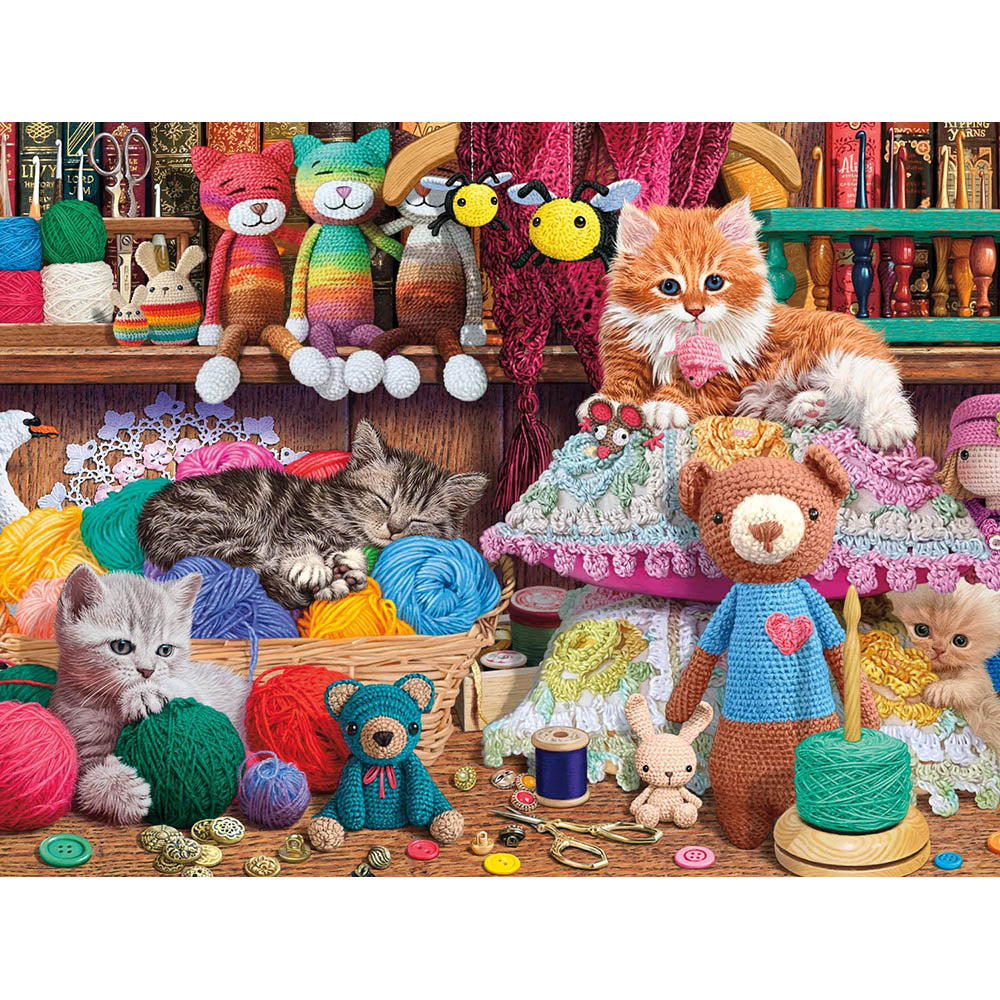 Buffalo 750pc Puzzle - Cats - Crochet Kittens Secondary image