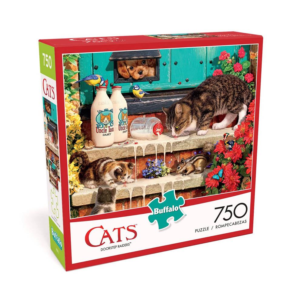 Buffalo 750pc Puzzle - Cats - Doorstep Raiders-TCG Nerd