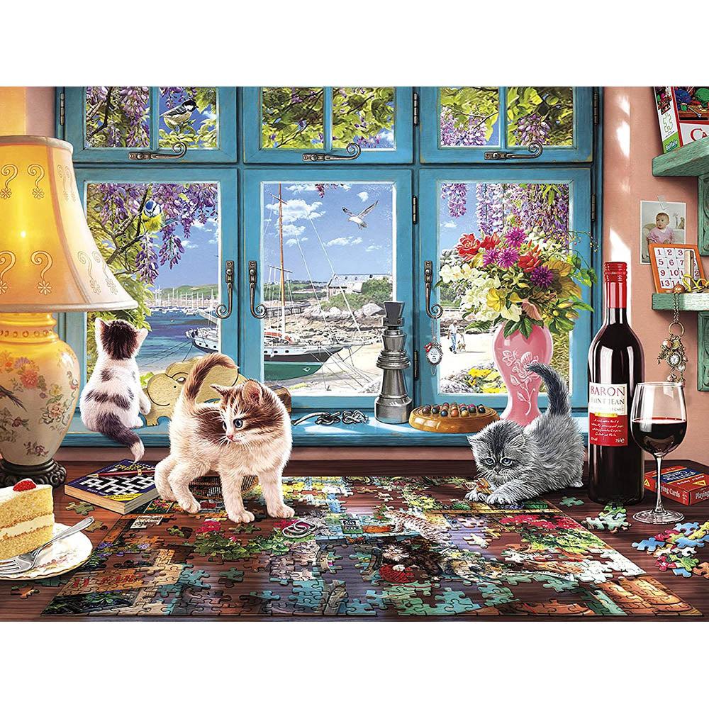 Buffalo 750pc Puzzle - Cats - Puzzler's Desk Secondary image
