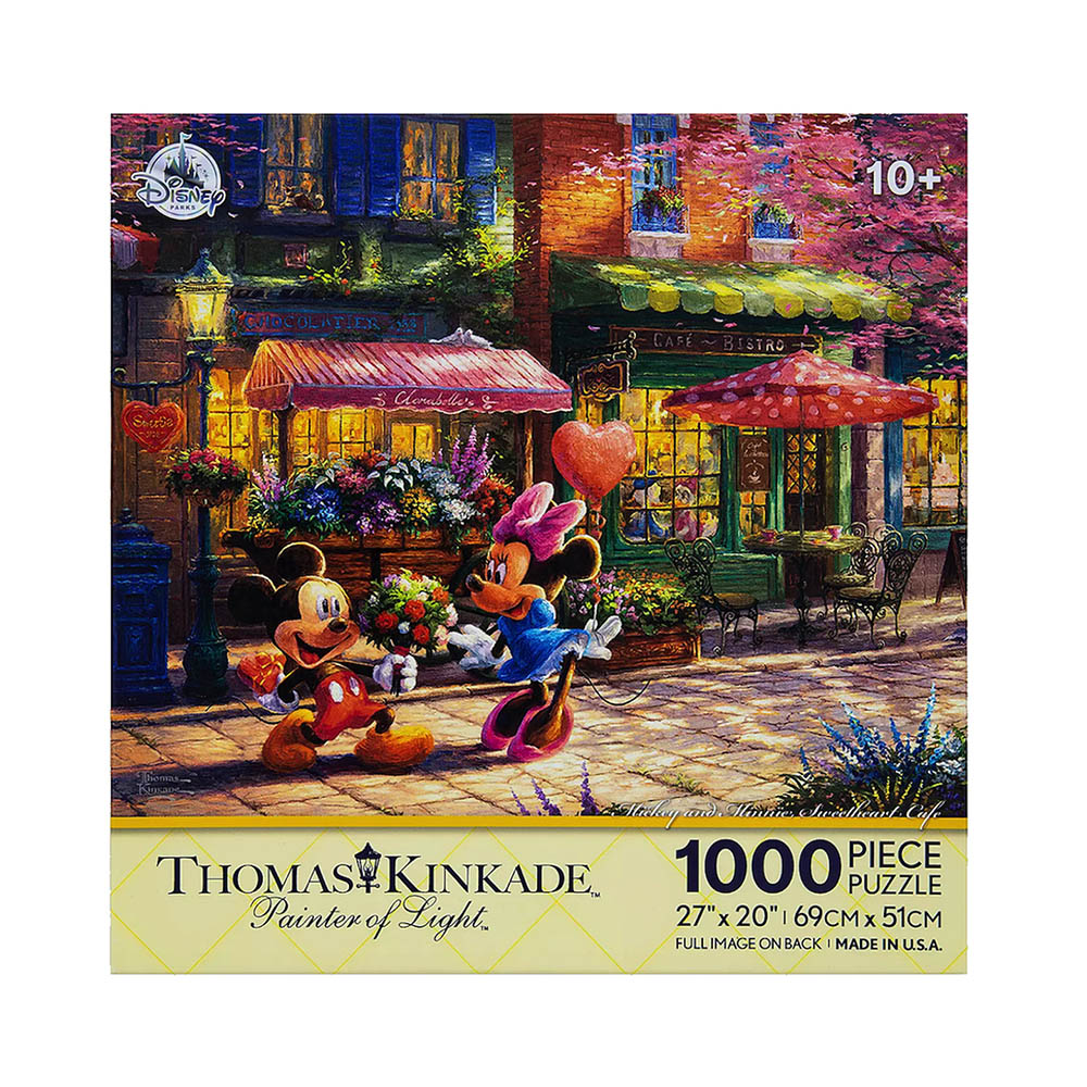Ceaco 1000pc Puzzle - Disney™ Thomas Kinkade - Mickey and Minnie Sweetheart Cafe Main image