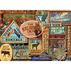 Ceaco 1000pc Puzzle - Rustic Lodge - Rustic Signs-TCG Nerd