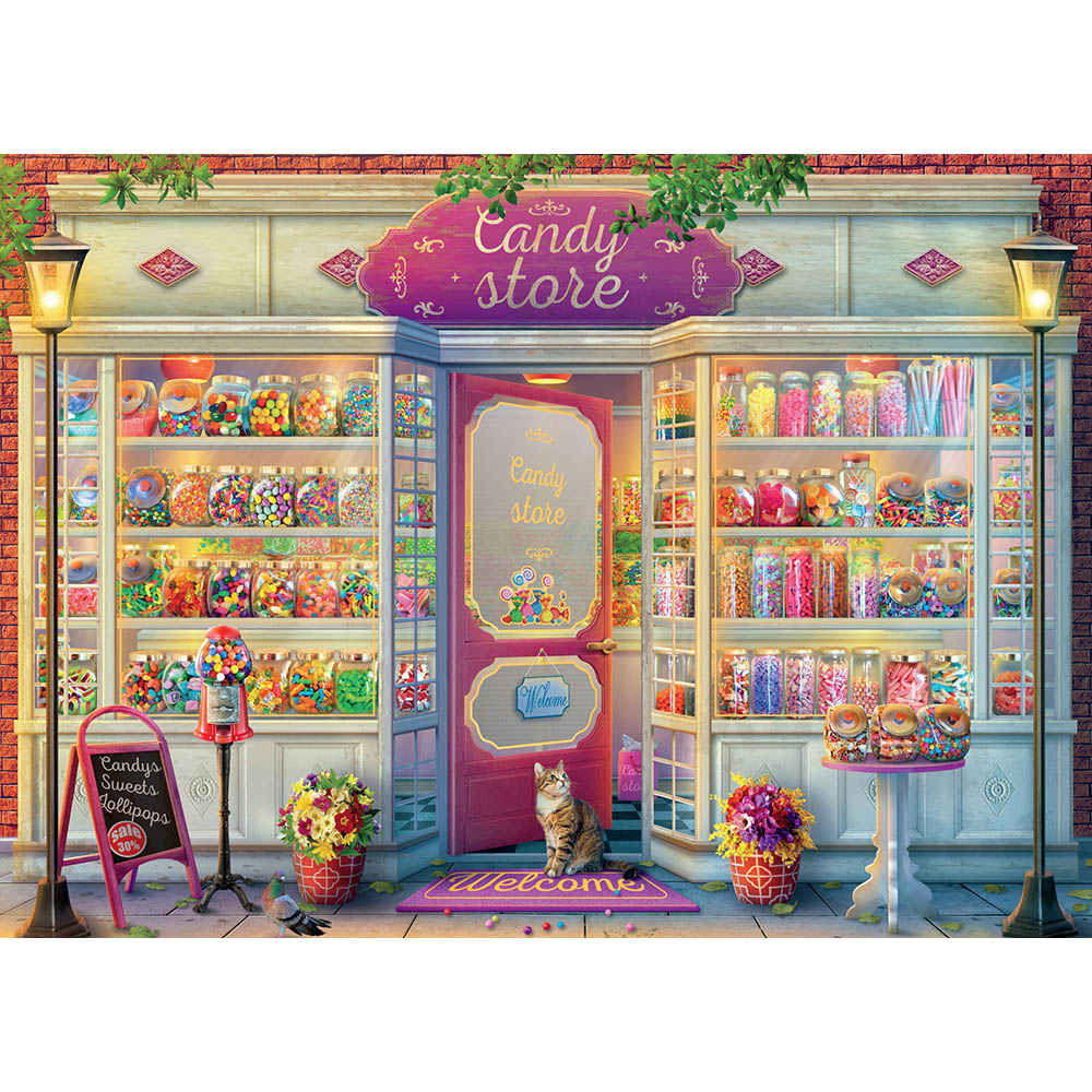 Ceaco 1000pc Puzzle - Shop Windows - Candy Store Secondary image