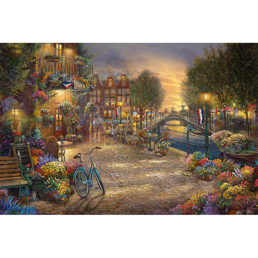 Ceaco 1000pc Puzzle - Thomas Kinkade - Amsterdam Cafe Secondary image