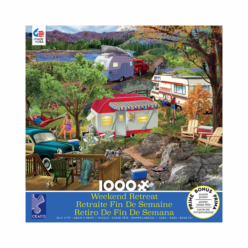 Ceaco 1000pc Puzzle - Weekend Retreat - Camping-TCG Nerd Main image
