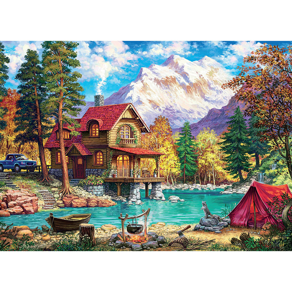 Ceaco 1000pc Puzzle - Weekend Retreat - House in the Forest Secondary image