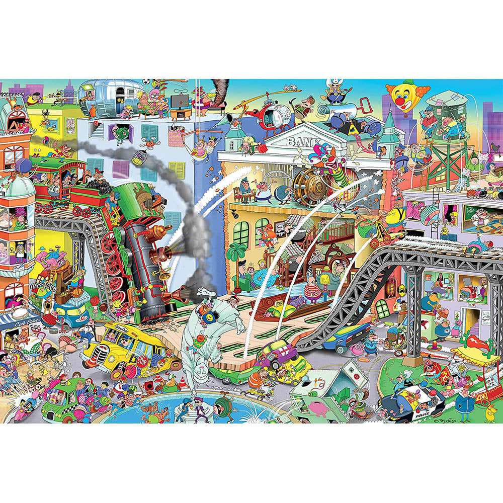 Ceaco 2000pc Puzzle - Comic Chaos - Who Robbed The Bank? Secondary image