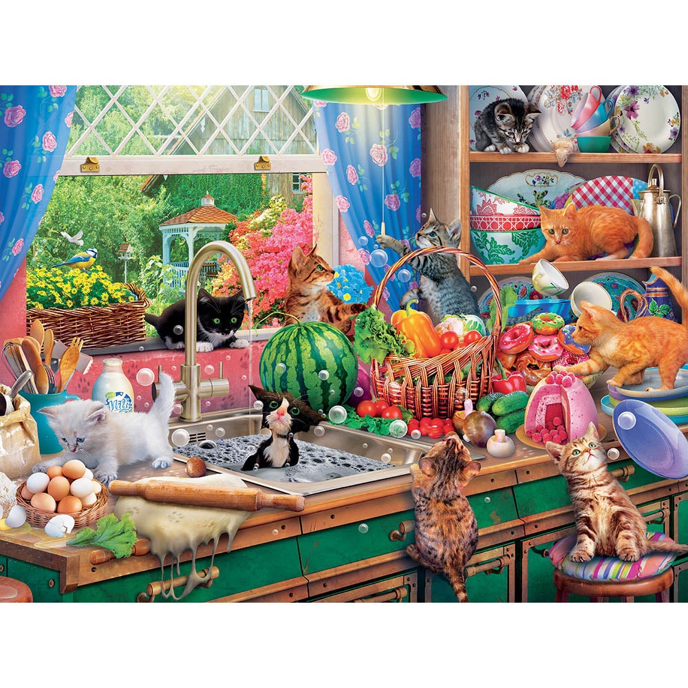 Ceaco 550pc Puzzle - Paws Gone Wild - Kitchen Capers Secondary image