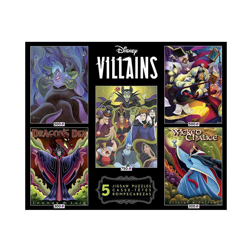 Ceaco 5in1 Multipack Puzzle #1 - Disney™ Villains Main image