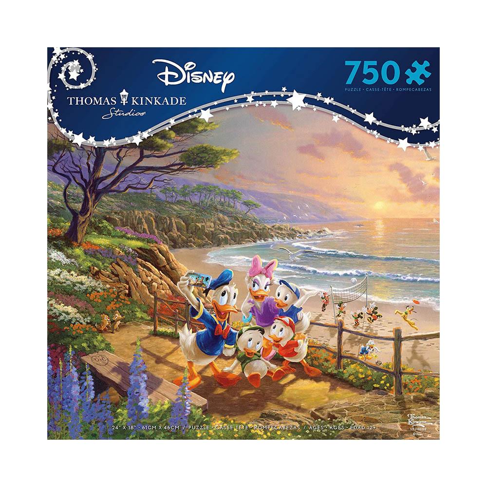 Ceaco 750pc Puzzle - Disney Thomas Kinkade - Donald and Daisy A Duck Day Afternoon-TCG Nerd Main image