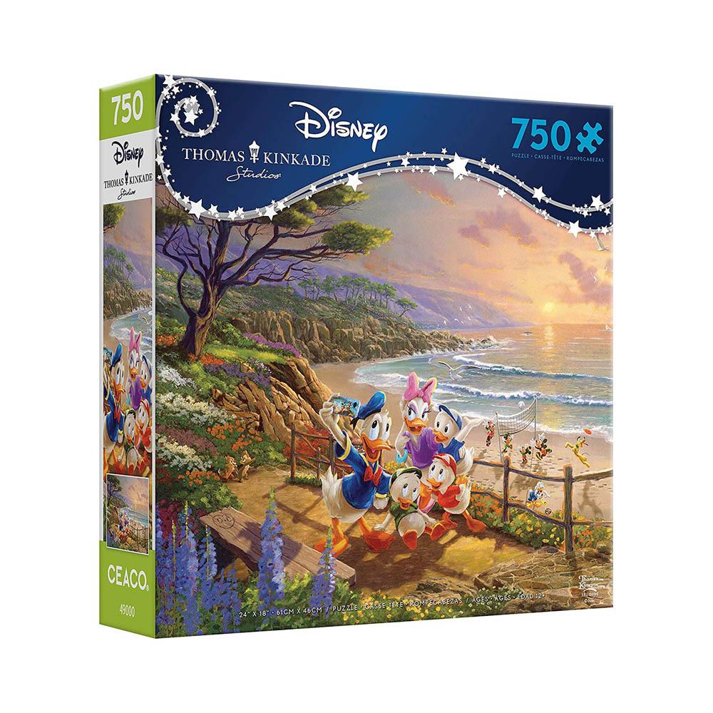 Ceaco 750pc Puzzle - Disney Thomas Kinkade - Donald and Daisy A Duck Day Afternoon-TCG Nerd