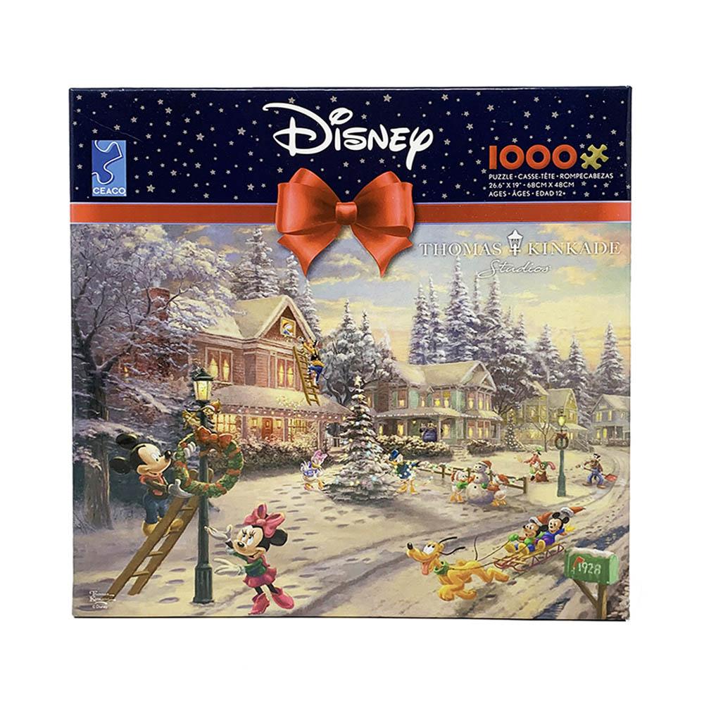 Ceaco 1000pc Puzzle - Disney Thomas Kinkade - Mickey's Victorian Christmas-TCG Nerd Main image