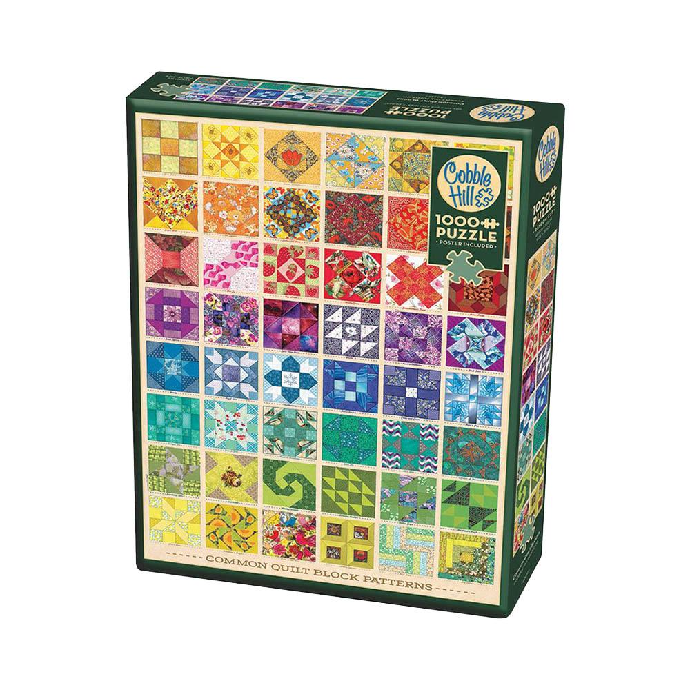 Cobble Hill Large Box 1000pc Puzzle - Common Quilt Blocks-TCG Nerd Main image