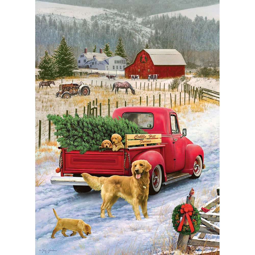 Cobble Hill Small Box 500pc Puzzle - Christmas on the Farm Secondary image