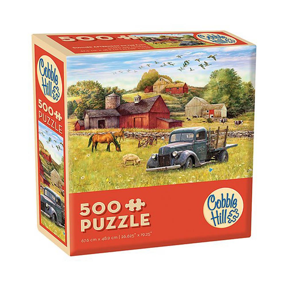 Cobble Hill Small Box 500pc Puzzle - Summer Afternoon on the Farm-TCG Nerd Main image
