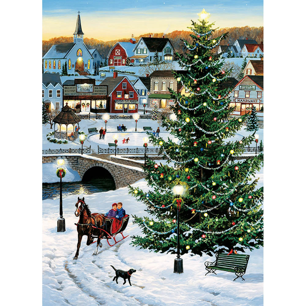 Cobble Hill Small Box 500pc Puzzle - Village Tree