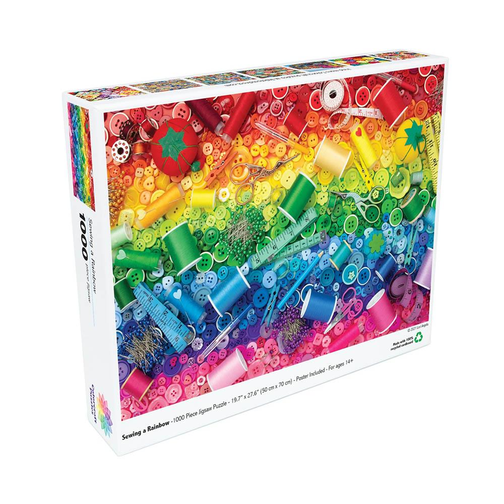 Colorcraft 1000pc Puzzle - Sewing a Rainbow-TCG Nerd Main image