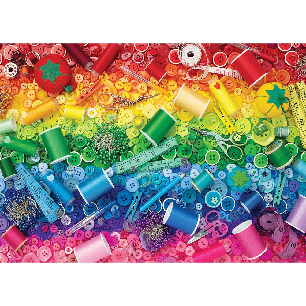 Colorcraft 1000pc Puzzle - Sewing a Rainbow Secondary image