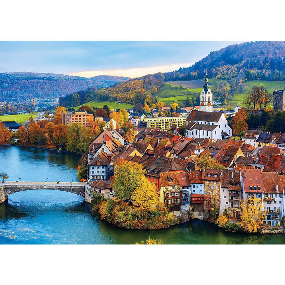 Colorcraft 1000pc Puzzle - Swiss River Village Secondary image
