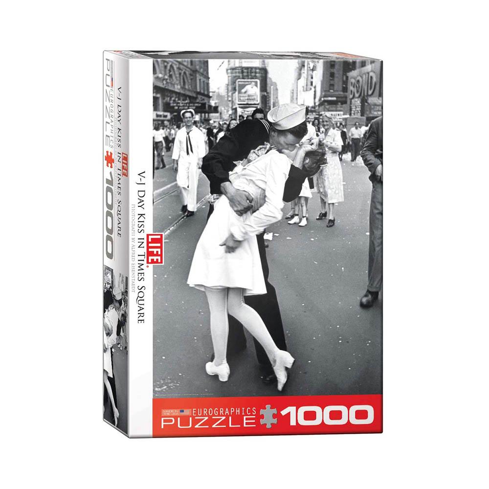 Eurographics 1000pc Puzzle - Kissing on VJ Day Life Magazine-TCG Nerd Main image