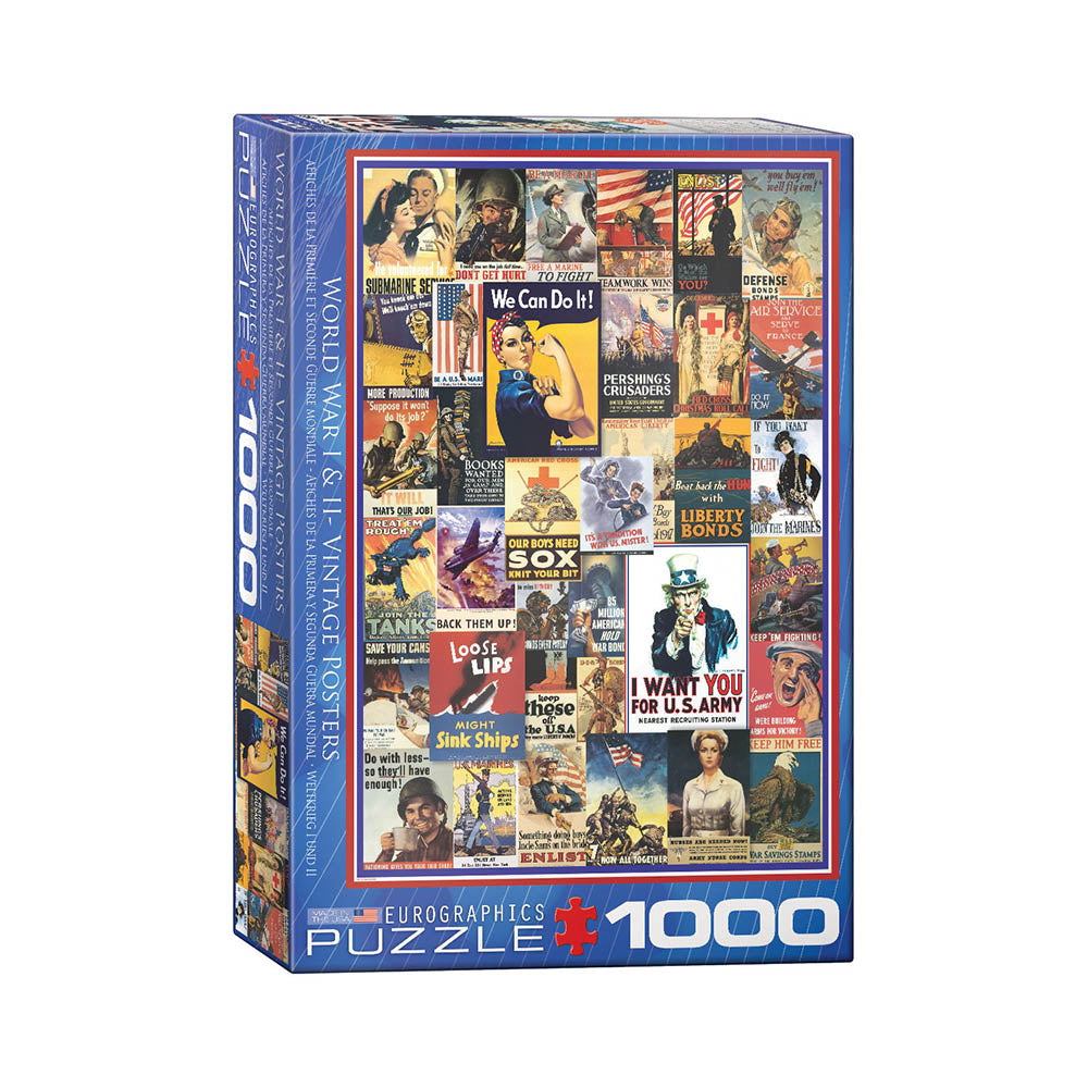 Eurographics 1000pc Puzzle - World War 1 & 2 Posters Main image