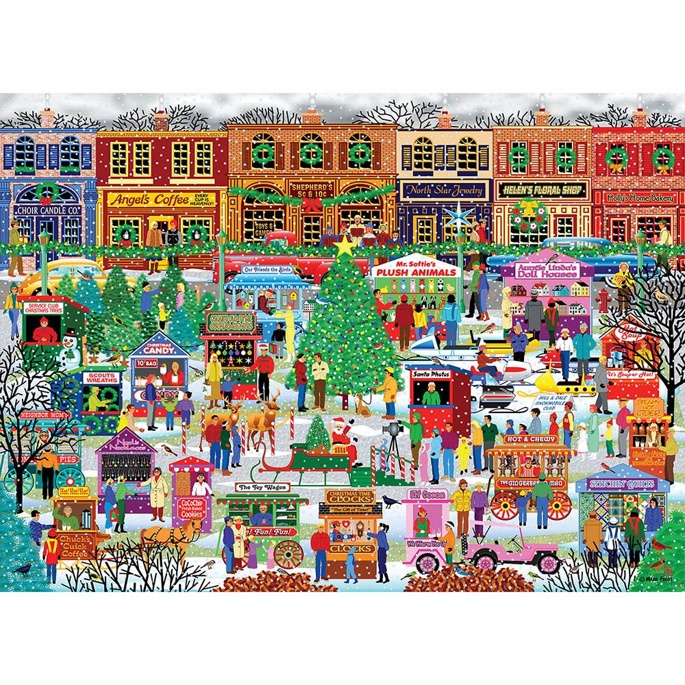 Eurographics 500pc Puzzle - Downtown Holiday Festival-TCG Nerd