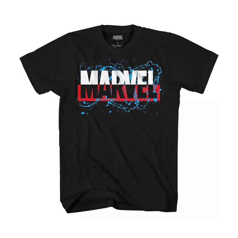 Men's Marvel Comics Splatter Logo T-Shirt-TCG Nerd Main image
