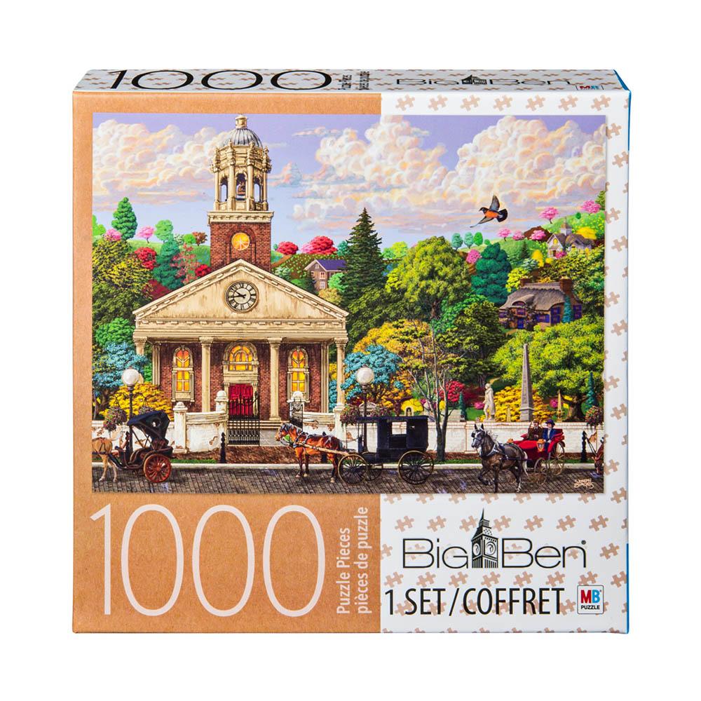 Milton Bradley Big Ben 1000pc Puzzle - Church-TCG Nerd Main image