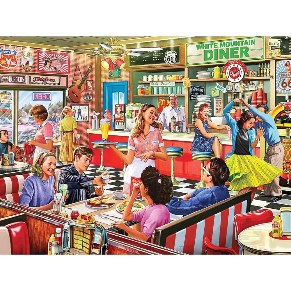 White Mountain 1000pc Puzzle - American Diner-TCG Nerd