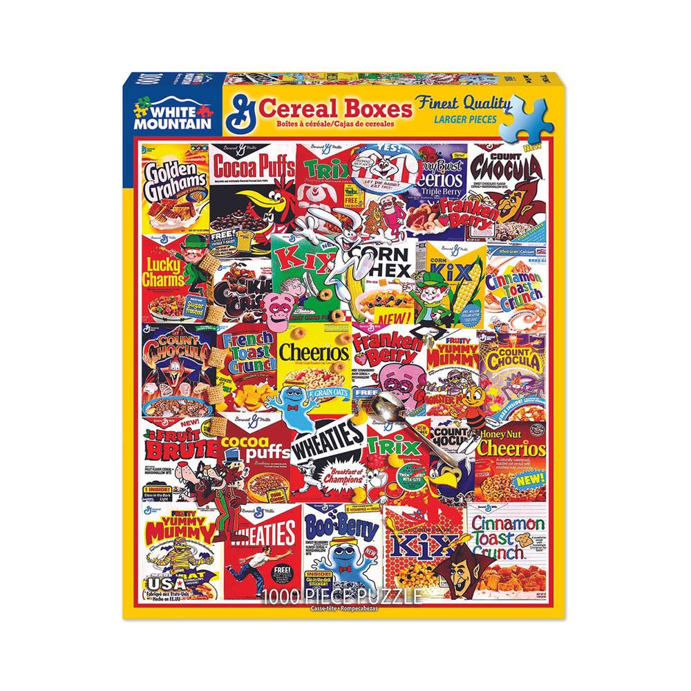 White Mountain 1000pc Puzzle - Cereal Boxes-TCG Nerd