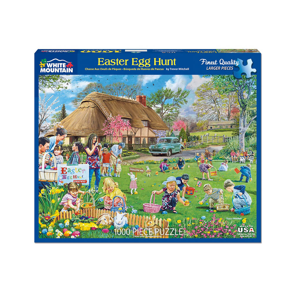 White Mountain 1000pc Puzzle - Easter Egg Hunt Main image