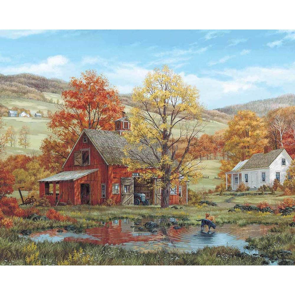 White Mountain 1000pc Puzzle - Friends in Autumn Secondary image