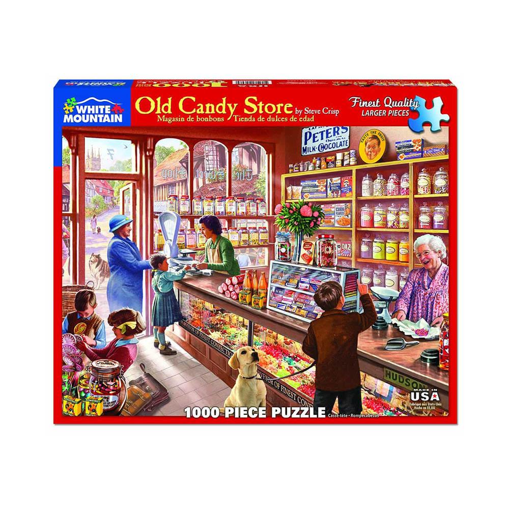 White Mountain 1000pc Puzzle - Old Candy Store-TCG Nerd