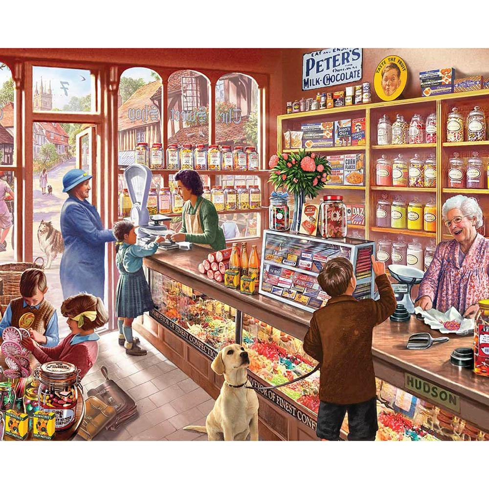 White Mountain 1000pc Puzzle - Old Candy Store-TCG Nerd