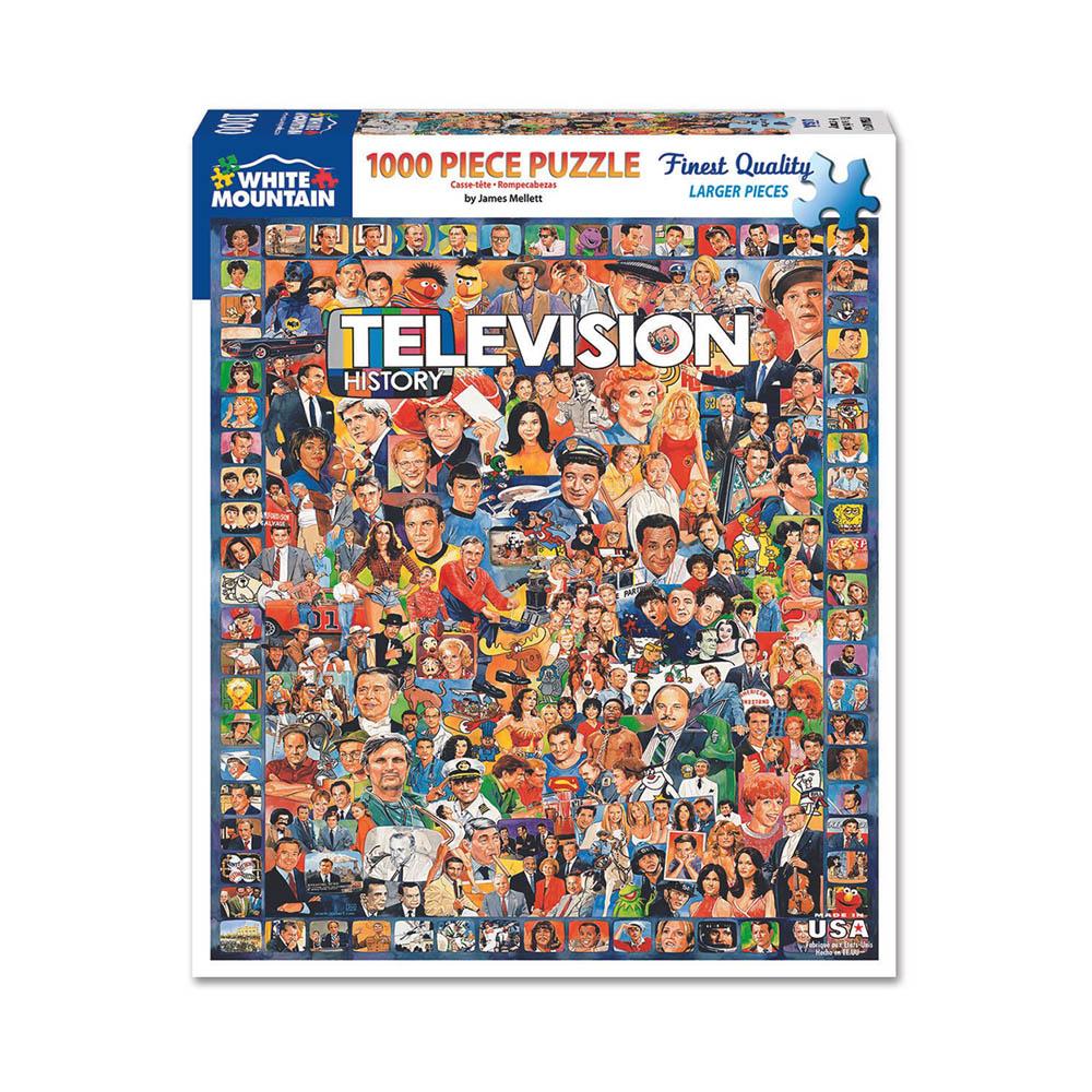 White Mountain 1000pc Puzzle - Television History-TCG Nerd