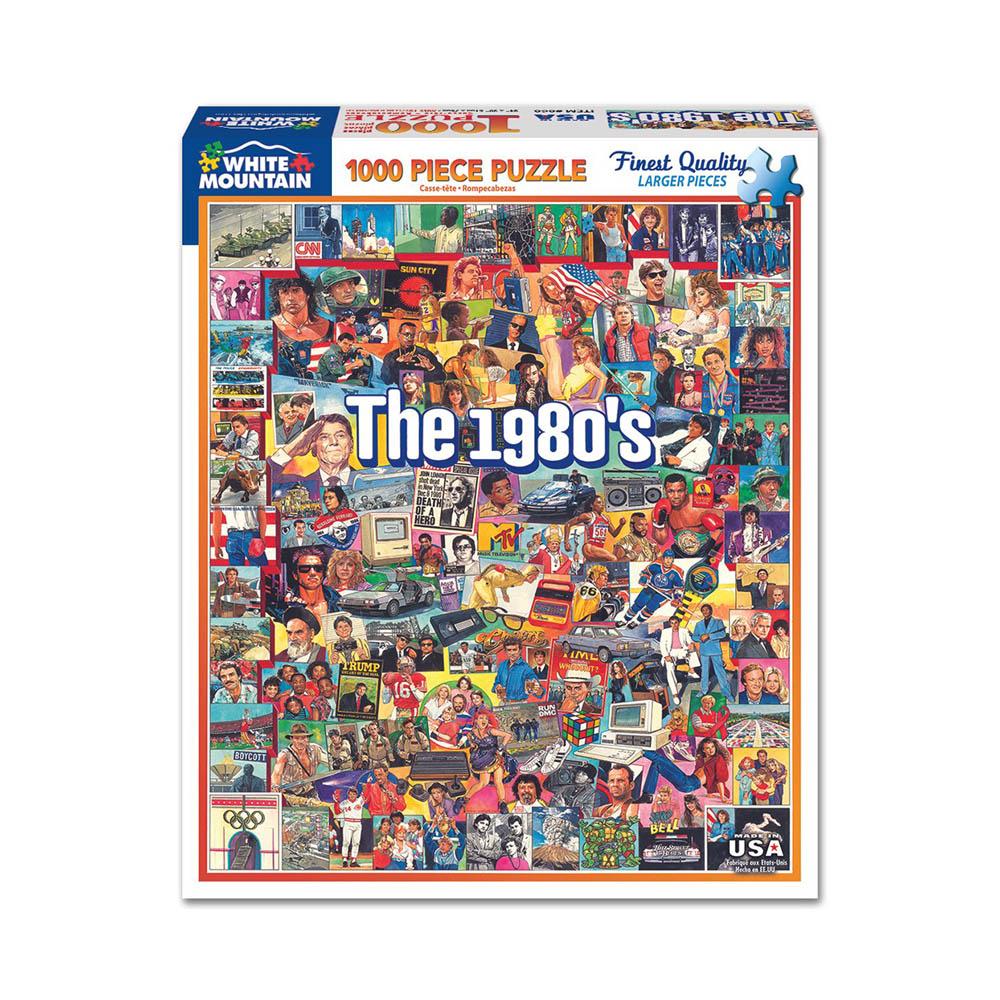 White Mountain 1000pc Puzzle - The Eighties-TCG Nerd Main image
