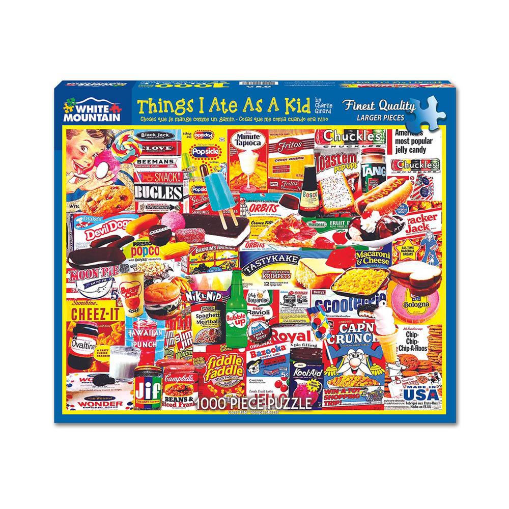 White Mountain 1000pc Puzzle - Things I Ate As a Kid-TCG Nerd Main image