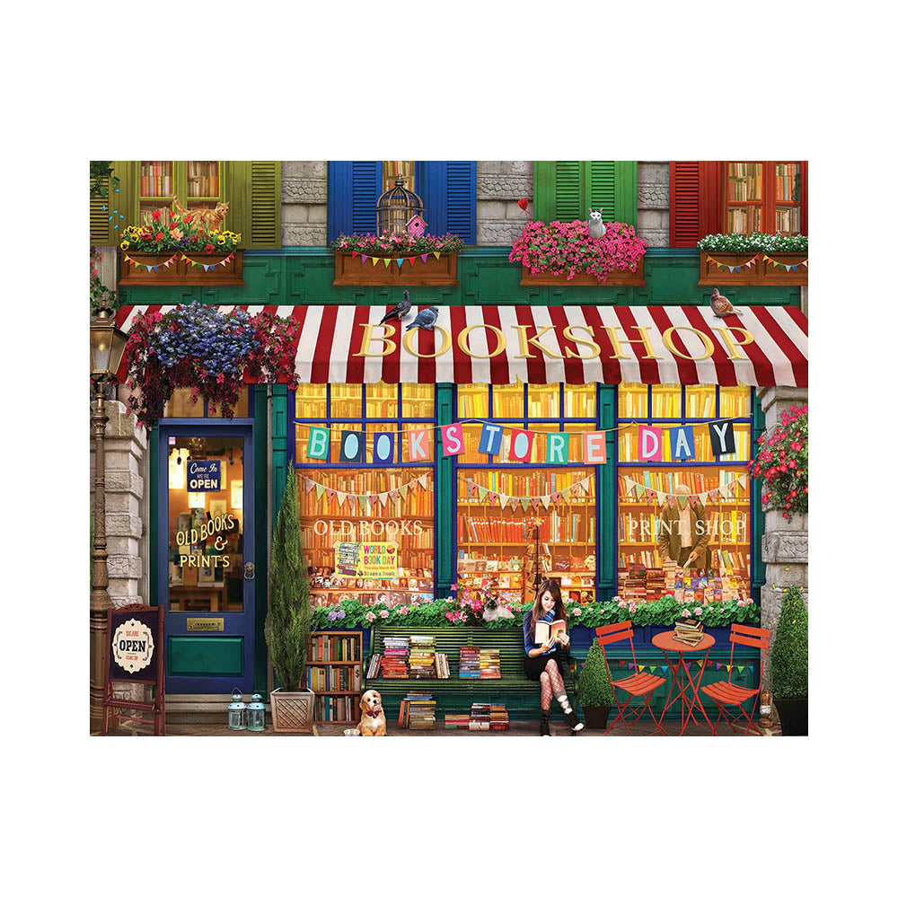 White Mountain 1000pc Puzzle - Vintage Bookshop Secondary image