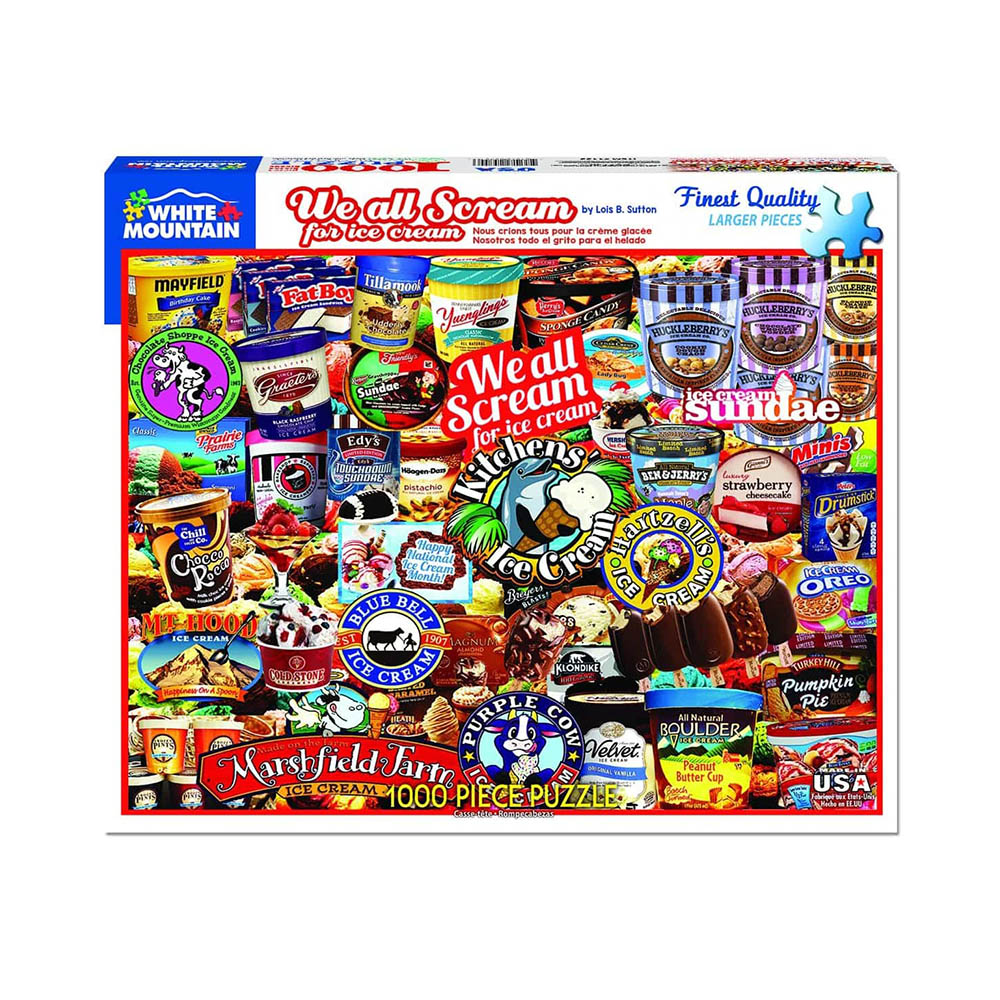 White Mountain 1000pc Puzzle - We All Scream For Ice Cream Main image