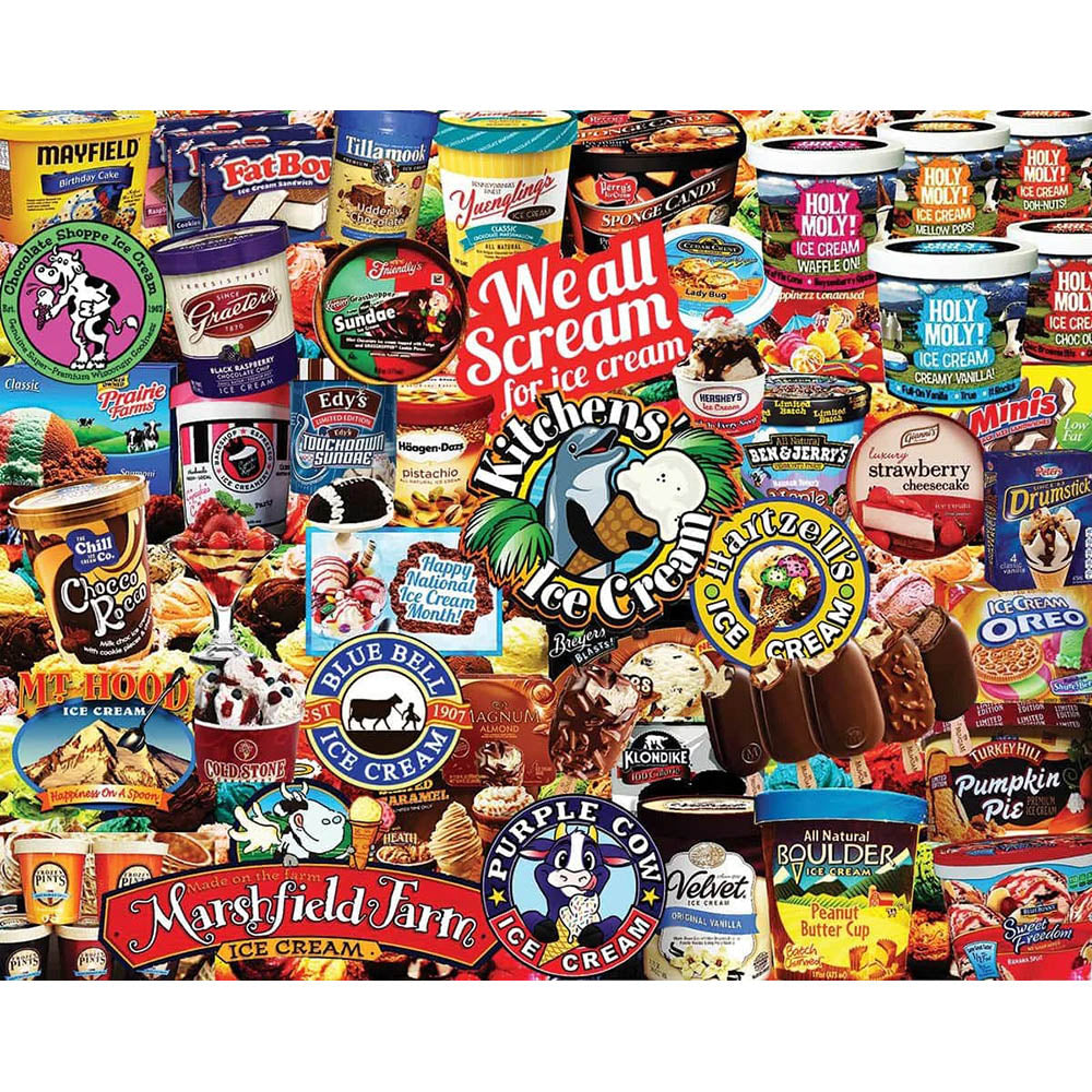 White Mountain 1000pc Puzzle - We All Scream For Ice Cream Secondary image
