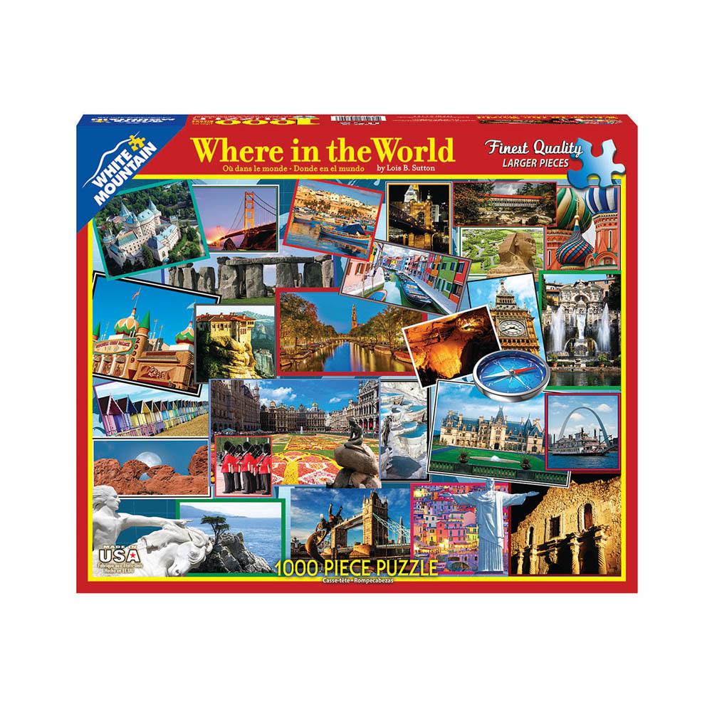 White Mountain 1000pc Puzzle - Where in the World-TCG Nerd Main image