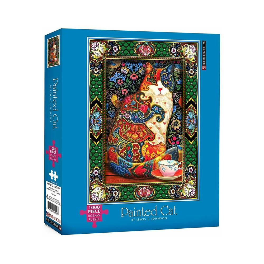 Willow Creek Press 1000pc Puzzle - Painted Cat-TCG Nerd Main image