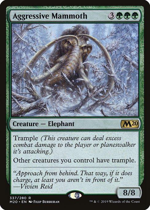 MTG Core Set 2020 - 337 Aggressive Mammoth - M20-TCG Nerd Main image
