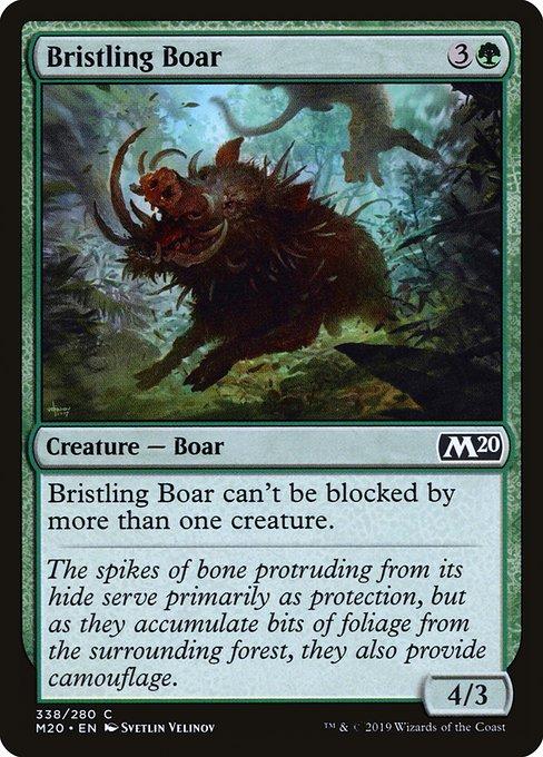 MTG Core Set 2020 - 338 Bristling Boar - M20-TCG Nerd Main image